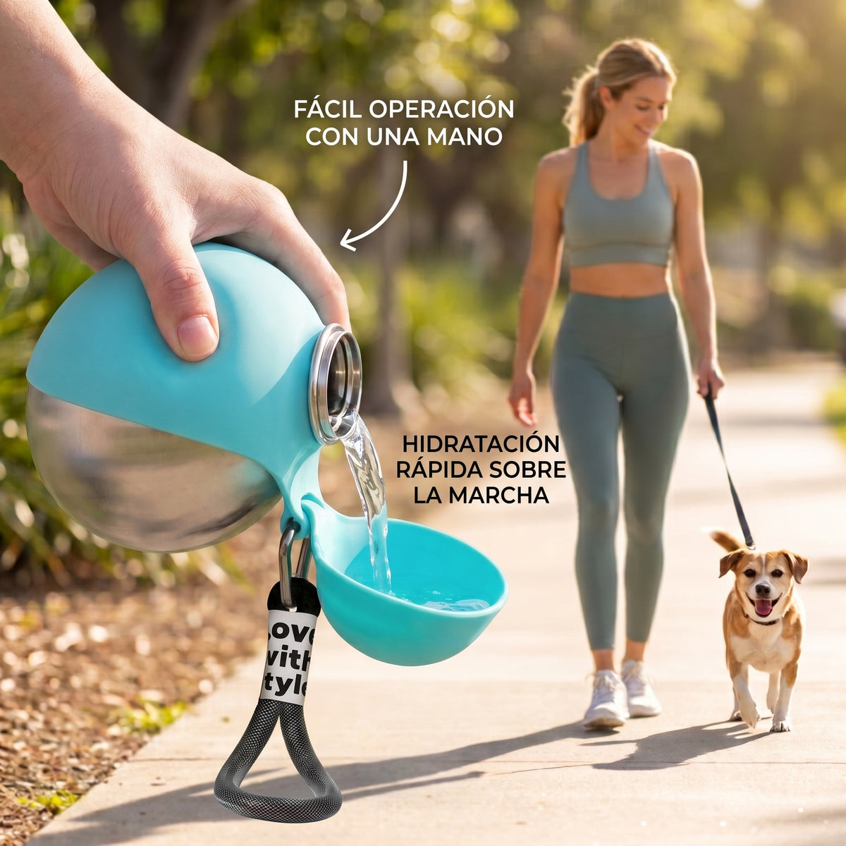 Botella portable 2 en 1