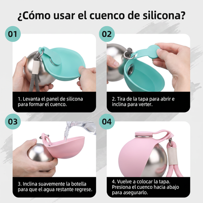 Botella portable 2 en 1