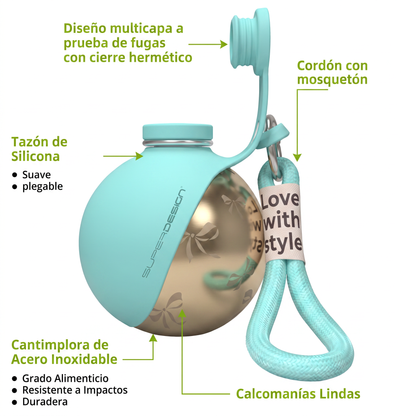Botella portable 2 en 1
